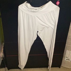 White Harem Pants